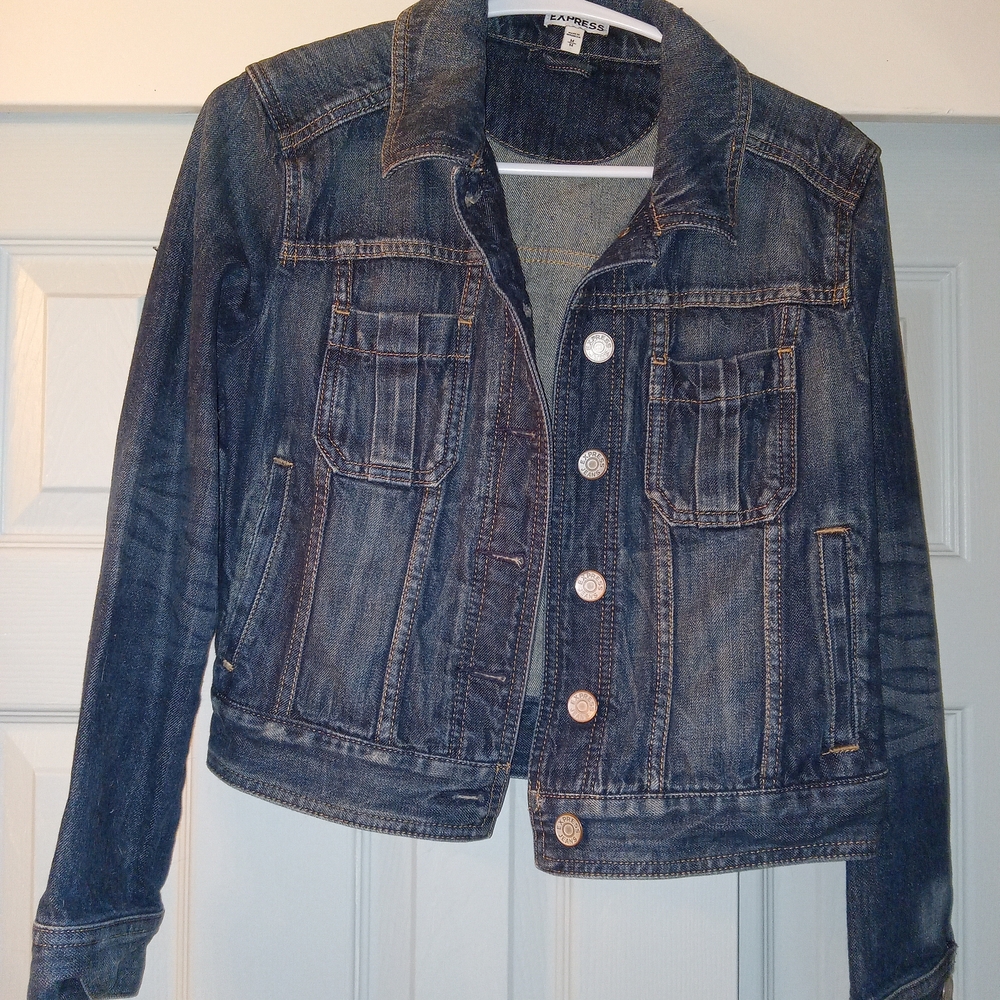 Express Dark Blue Denim Jacket
